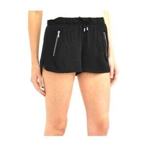 New Look Juniors Zipper Pockets Shorts Black Size Large Drawstring Lounge Comfy